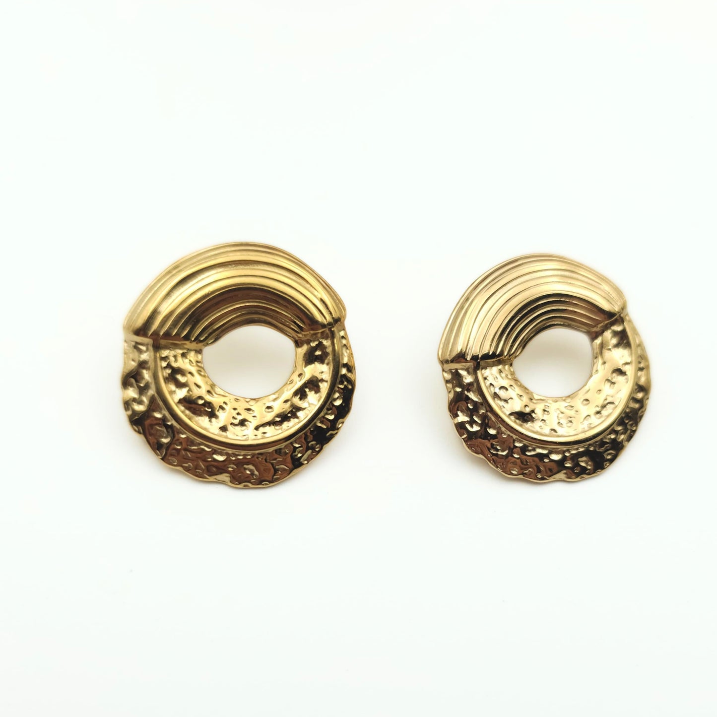 Gold Plated Anti Tarnish Earrings - Relic Studs