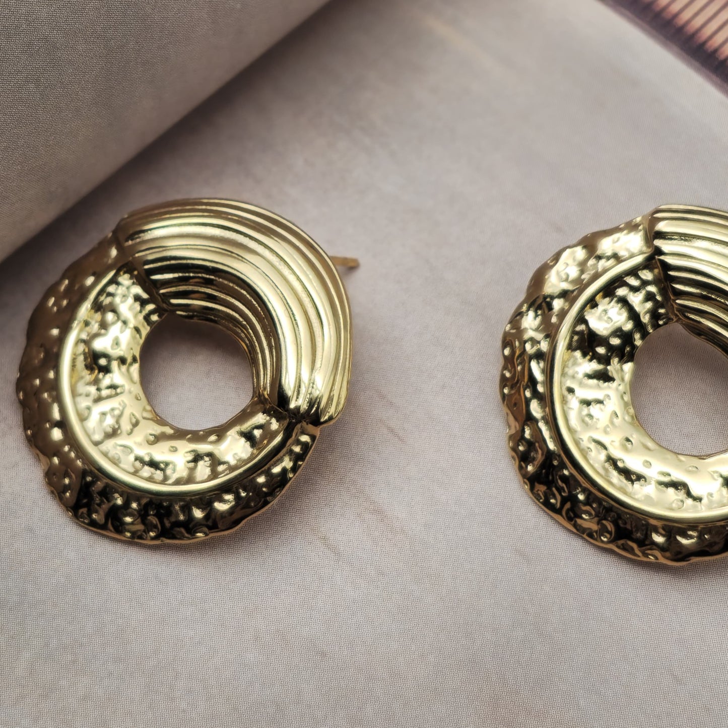 Gold Plated Anti Tarnish Earrings - Relic Studs