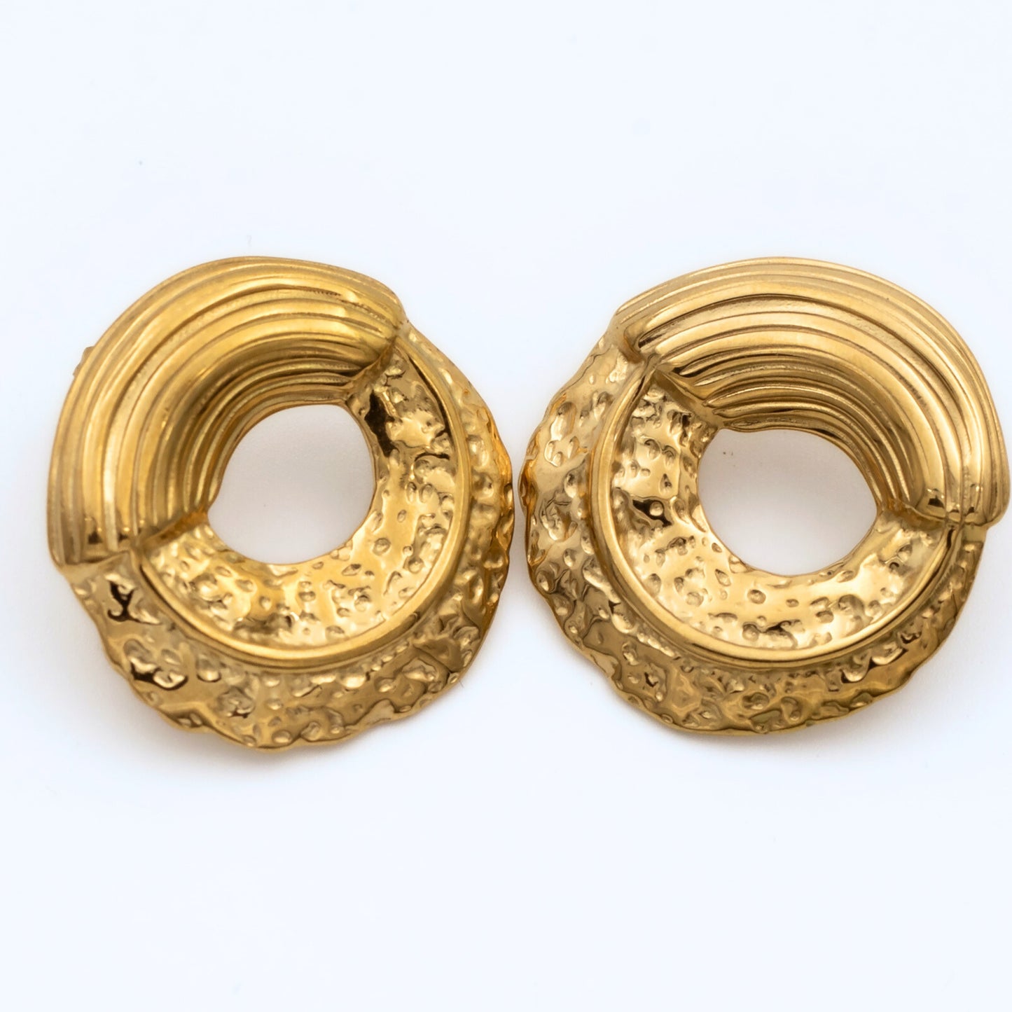 Gold Plated Anti Tarnish Earrings - Relic Studs