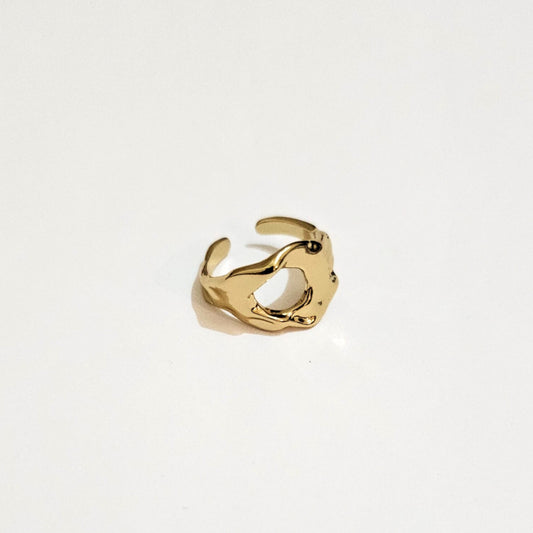 Gold Plated Anti Tarnish Ring - Freya Statement Ring