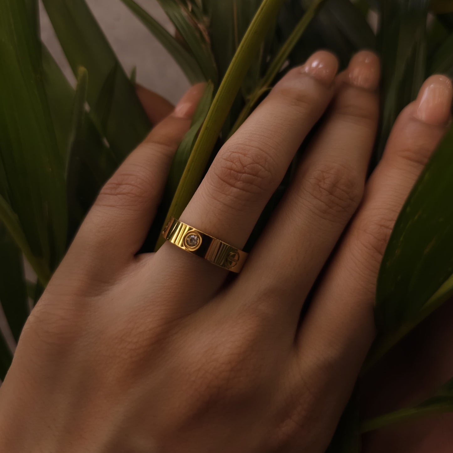 Gold Plated Anti Tarnish Ring - Gracie Statement Ring