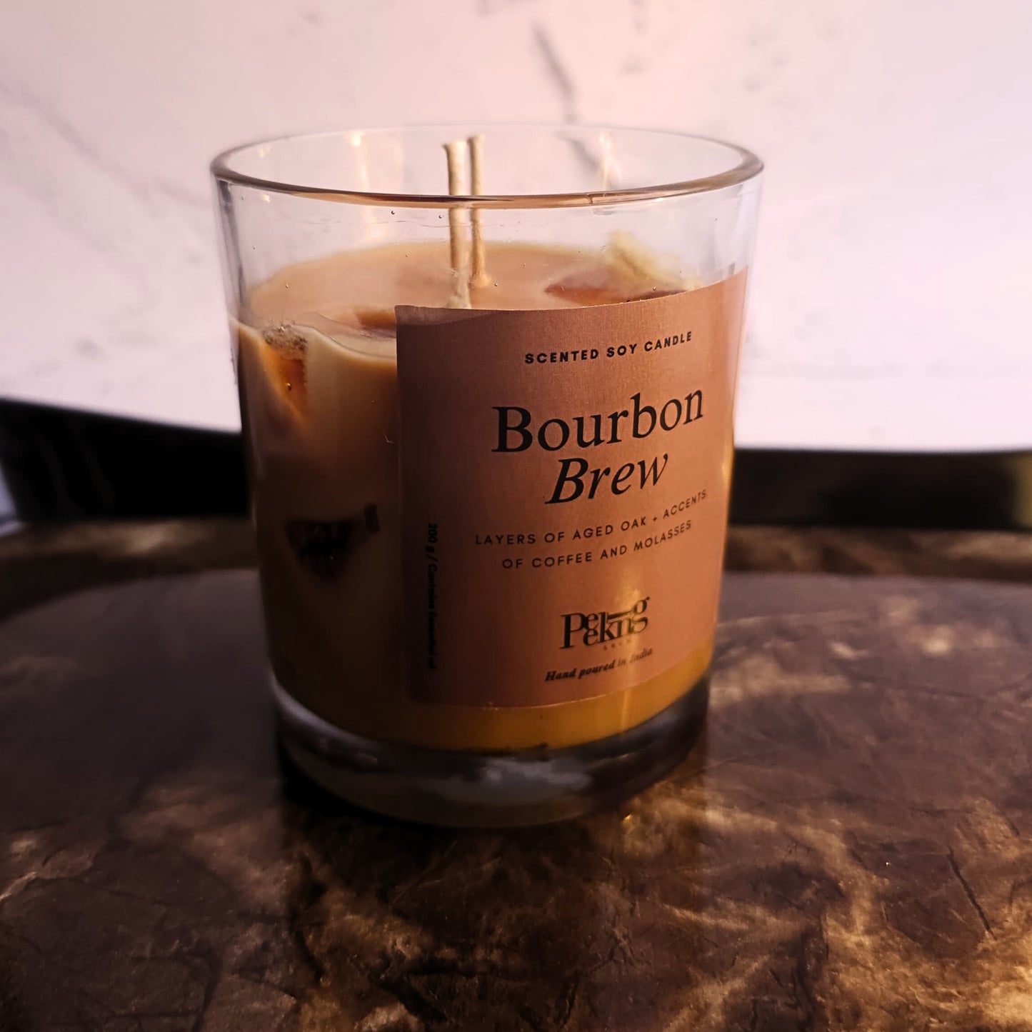 Scented Soy Candle - Bourbon brew