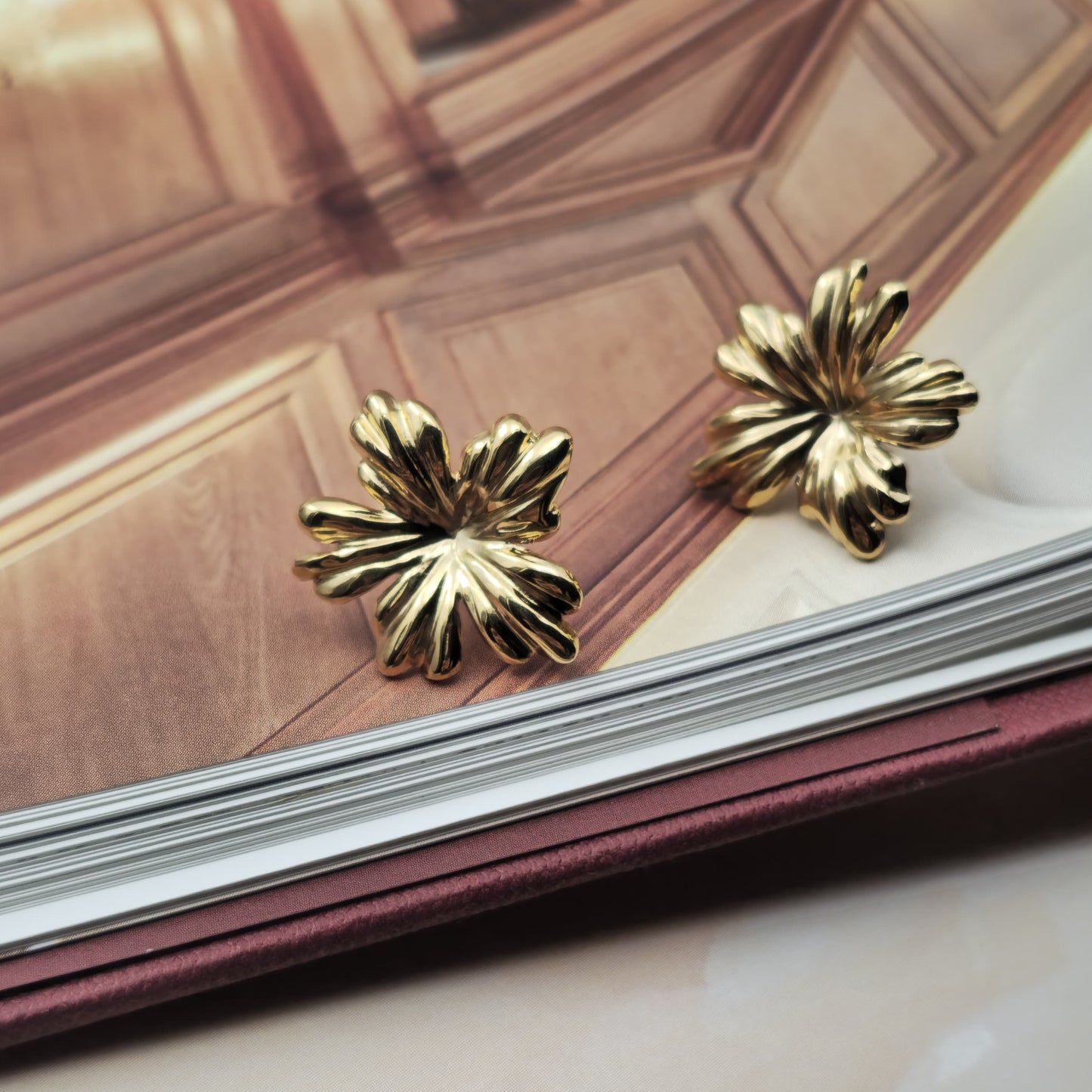 Gold Plated Anti Tarnish Earrings - Soleil Studs