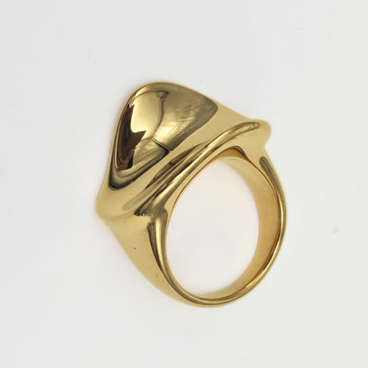 Gold Plated Anti Tarnish Ring - Petra Statement Ring