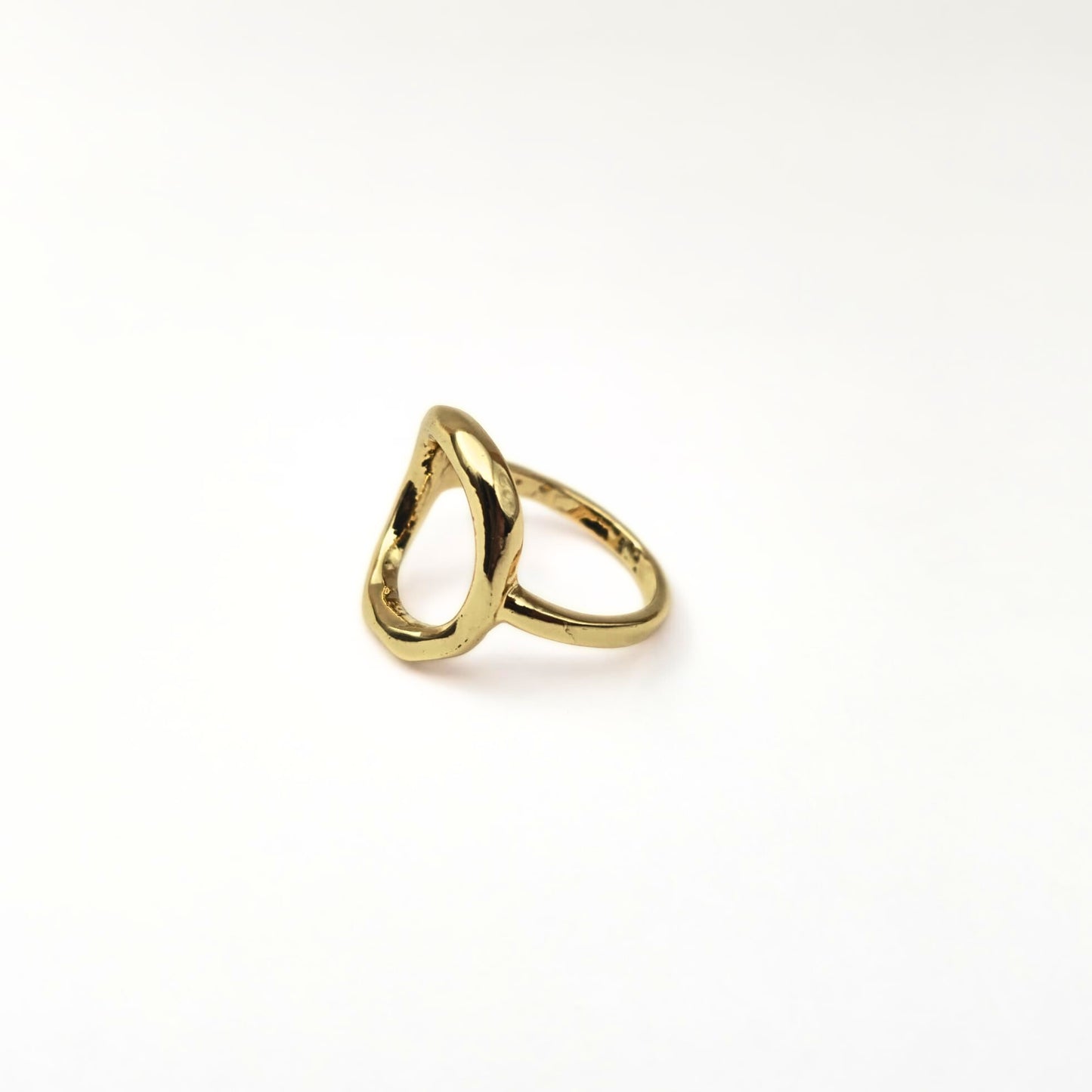 Gold Plated Anti Tarnish Ring - Reyes Statement Ring